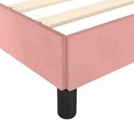 vidaXL Cadre de lit avec tête de lit rose 120x190 cm velours