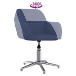 vidaXL Chaises pivotantes à manger lot de 2 bleu tissu