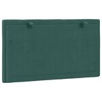 vidaXL Coussin de tête de lit vert foncé 80 cm velours