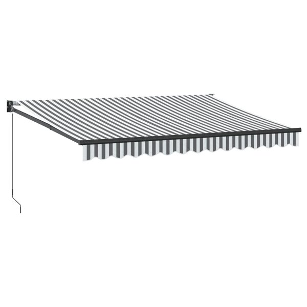 vidaXL Auvent rétractable anthracite et blanc 3 5x2 5m tissu/aluminium