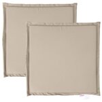 vidaXL Coussins de siège de jardin lot de 2 taupe 45x45x2 cm carré