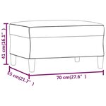 vidaXL Repose-pied Taupe 70x55x41 cm Tissu