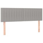 vidaXL Sommier à lattes de lit et matelas et LED Gris clair 140x190 cm