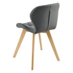 Lot de 2 chaises similicuir 81 x 57 x 49 cm gris 03_0006758