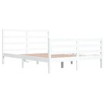 vidaXL Cadre de lit sans matelas blanc bois de pin massif 160x200 cm