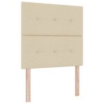 Tête de lit capitonnée crème 100 cm en tissu