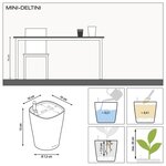 LECHUZA Jardinière MINI DELTINI ALL-IN-ONE Blanc