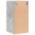 vidaXL Armoire murale avec portes en verre gris béton 35x37x68 5 cm