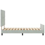 vidaXL Cadre de Lit Gris Clair 100x200 cm Velours