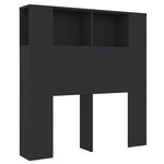 vidaXL Armoire de tête de lit Noir 100x18 5x104 5 cm
