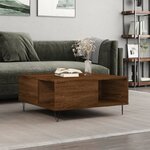 vidaXL Table basse chêne marron 80x80x36 5 cm bois d'ingénierie