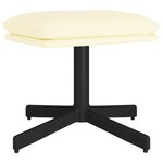 vidaXL Repose-pied Crème 60x60x36 cm Similicuir