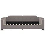 vidaXL Lit de jour avec lit gigogne taupe 100x200 cm tissu