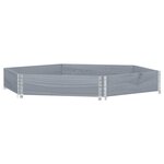 vidaXL Lit surélevé hexagonale gris 160x160 cm bois de pin massif