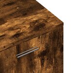 vidaXL Meuble TV chêne fumé 120x34x37 cm bois d'ingénierie