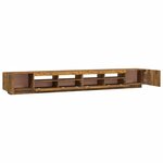vidaXL Ensemble de meubles TV avec lumières LED 3 Pièces Chêne fumé