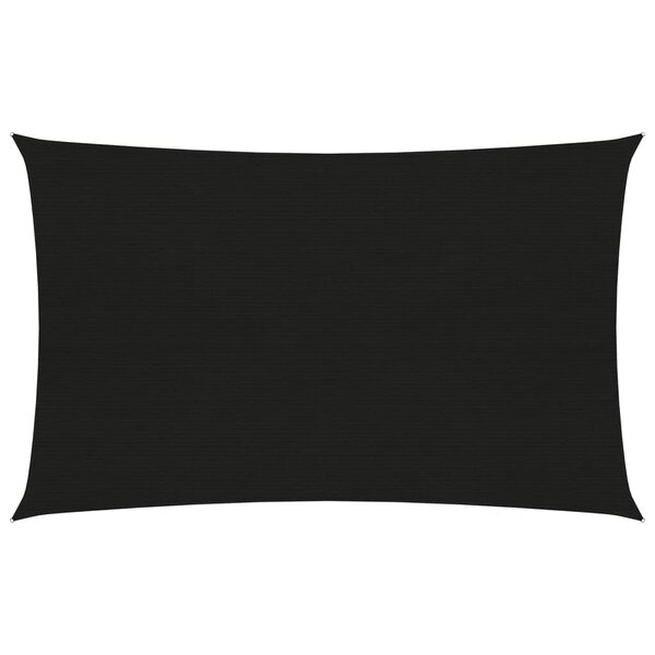 vidaXL Voile d'ombrage 160 g/m² Noir 4x6 m PEHD