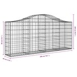 vidaXL Paniers à gabions arqués 7 Pièces 200x30x80/100 cm Fer galvanisé