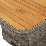 vidaXL Ensemble à manger jardin 4Pièces et coussins Gris Résine tressée