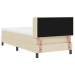 Lit à ressorts vidaXL avec matelas crème 90x200 cm en tissu