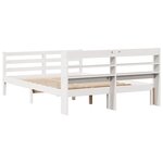 vidaXL Cadre de lit avec tête de lit sans matelas blanc 150x200 cm