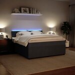vidaXL Sommier à lattes de lit et matelas Gris foncé 180x200cm Velours