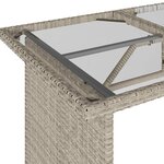 vidaXL Salon de jardin 6 Pièces avec coussins gris clair résine tressée