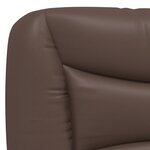 vidaXL Lit avec matelas marron 120x200 cm similicuir