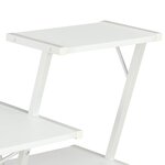 vidaXL Bureau avec étagère Blanc 116x50x93 cm