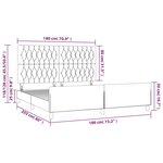 vidaXL Cadre de lit sans matelas et tête de lit bleu 180x200 cm tissu