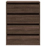 vidaXL Commode d'angle chêne marron 60x41x76 cm bois d'ingénierie