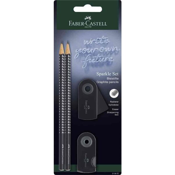 Kit d'écriture GRIP SPARKLE  noir FABER-CASTELL