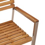 Ensemble de salle à manger de jardin 3 pièces en bois massif d'acacia vidaXL