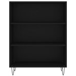 vidaXL Bibliothèque noir 69 5x32 5x90 cm bois d'ingénierie