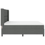 vidaXL Lit Box Spring avec Matelas et LED Gris Foncé 180x200 cm Tissu
