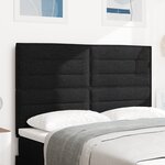 vidaXL Tête de lit à LED Design Lignes Noire 72 cm Tissu