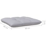 vidaXL Salon de jardin 9 Pièces avec coussins gris bois de pin