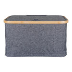Panier en bambou gris foncé 30 x 45 x 25 cm