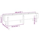 vidaXL Lit surélevé de jardin marron miel 160x30x38 bois de pin massif