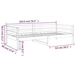 vidaXL Lit de jour sans matelas marron miel 90x190 cm bois pin massif