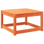 vidaXL Repose-pied de jardin cire marron bois de pin massif