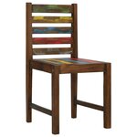 vidaXL Chaises à manger lot de 2 bois de récupération solide