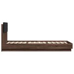 vidaXL Cadre de lit sans matelas chêne marron 100x200 cm