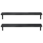 vidaXL Étagères murales 2 Pièces 100x23 5 cm noir acier inoxydable