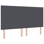 tête de lit vidaXL Design simple Gris foncé 180 cm en tissu velours côtelé