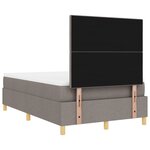 vidaXL Lit Box Spring avec Matelas Taupe 120x200 cm Tissu