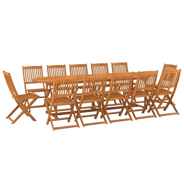 vidaXL Ensemble à manger de jardin 13 Pièces 280x90x75 cm bois d'acacia
