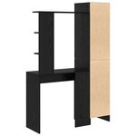 vidaXL Bureau avec rangement Chêne noir Bois d'ingénierie