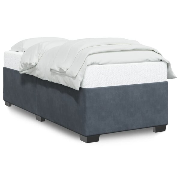 vidaXL Cadre de lit Gris foncé 80x200 cm Velours