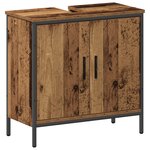 vidaXL Ensemble de meubles de salle de bain 2 pièces en bois ancien
